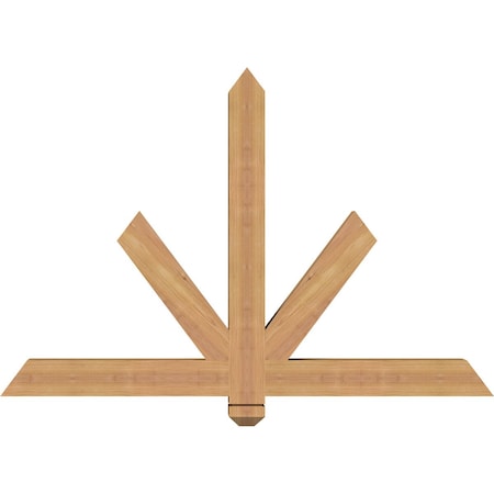 Ekena Millwork Kennewick Timber Gable Bracket, Western Red Cedar, 48"W x 32"H x 3 1/2"D x 3 1/2"F, 16/12 Pitch GBW048X32X0404KEN00SWR